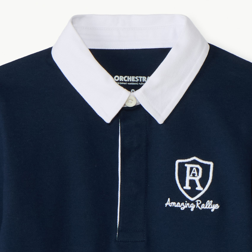 Polo manches longues brodé pour garçon 