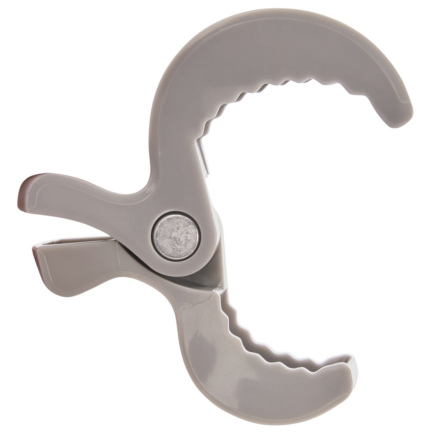 Lot de 4 pinces universelles pour poussette gris 