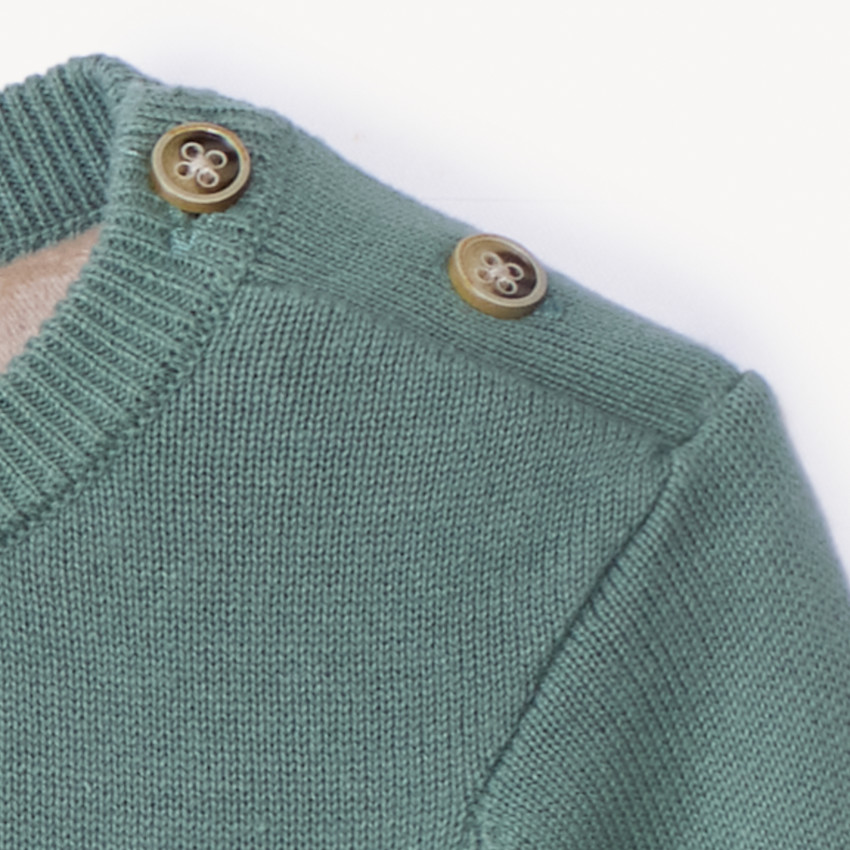 Pull en tricot doublé motif dino en relief pour bébé garçon 