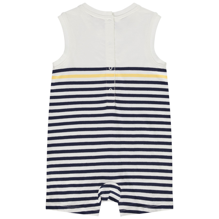 Lot de 2 combinaisons courtes en jersey print voilier pour bébé garçon 