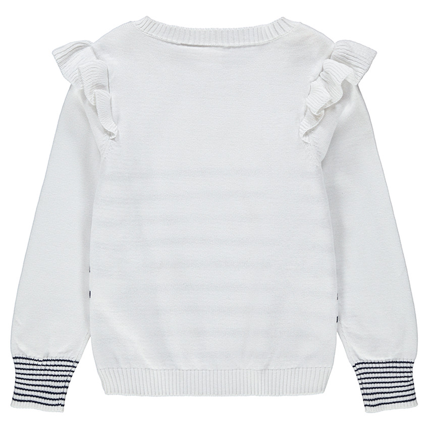 Pull en tricot style marinière avec Minnie en sequins magiques Disney  