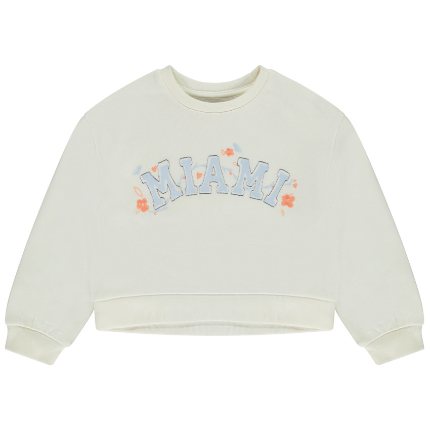 Sweat crop top oversize print Miami pour fille Orchestra