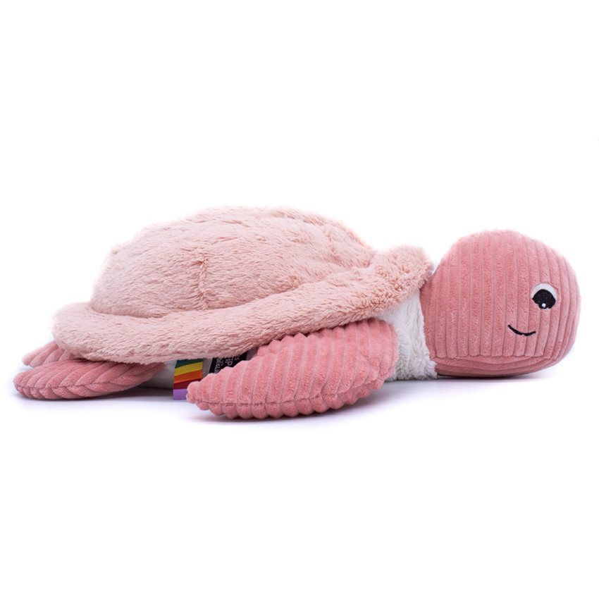 Peluche Ptipotos Tortue géante - Rose Main Peluche Ptipotos Tortue géante - Rose