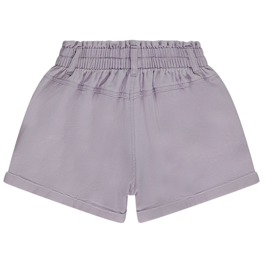 Short uni en toile armurée pour fille 
