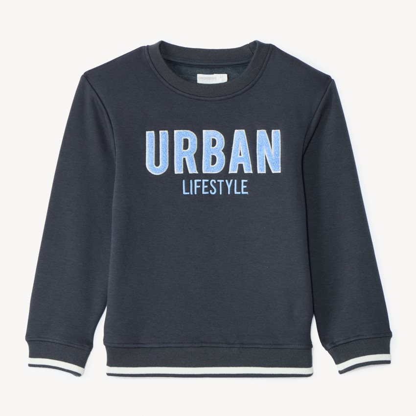 Sweat molleton à patchs bouclettes pour garçon