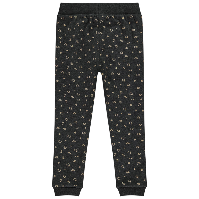 Pantalon de jogging imprimé cœurs en contrecollé pour fille 