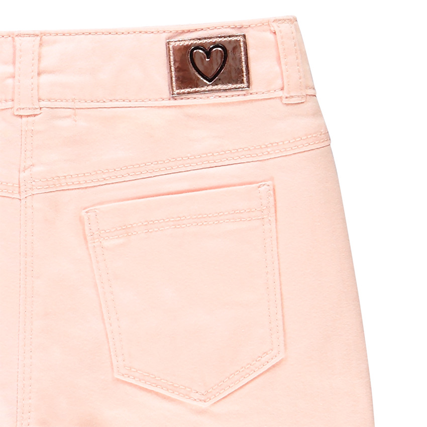 Pantalon slim en twill uni pour enfant fille Main Pantalon slim en twill uni pour enfant fille