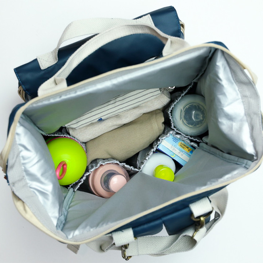 Sac à langer 2 en 1 type sac à dos Camille océan 