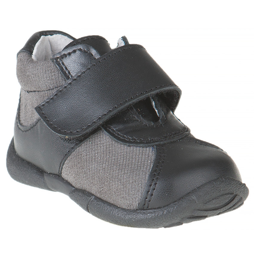 Bottillons effet cuir bi-matière avec scratch 