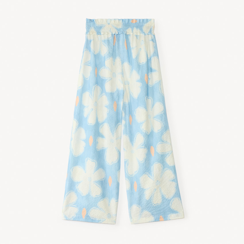 Pantalon fluide et large imprimé fleuri pour fille 