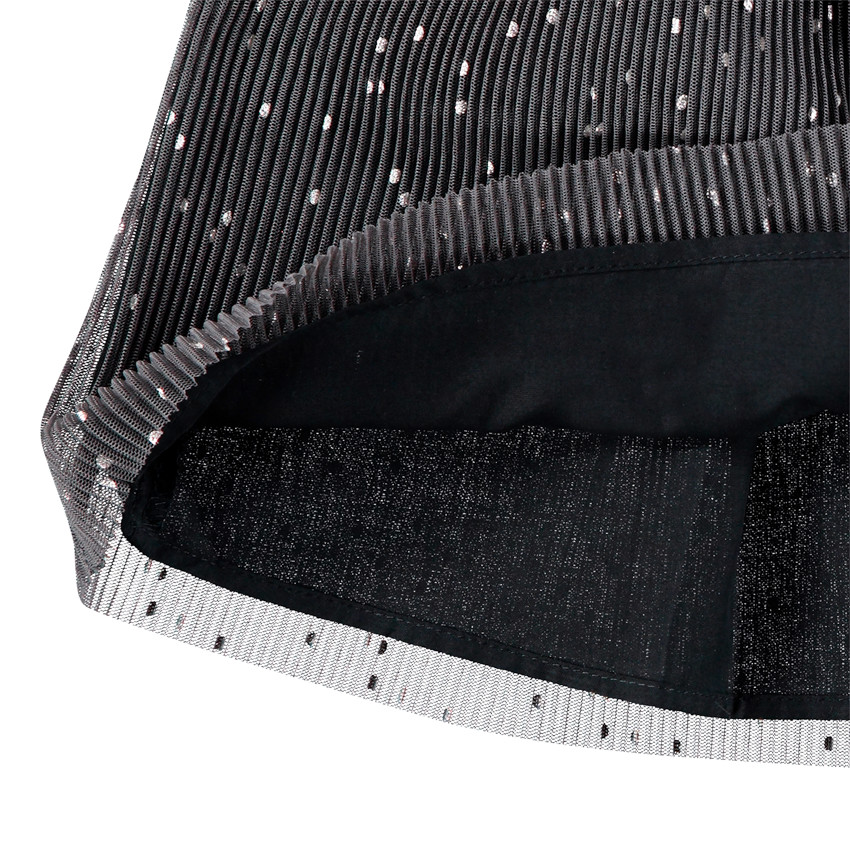 Jupe courte en tulle noir étoilé pour enfant fille 