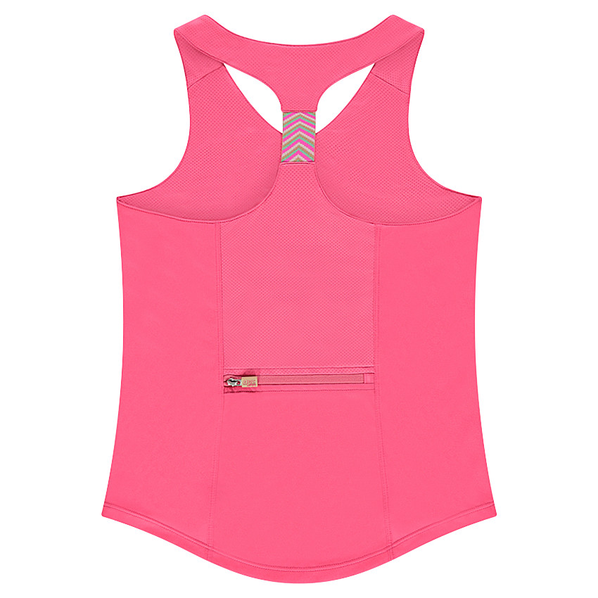 Junior - Débardeur de sport uni avec poche zippée au dos 