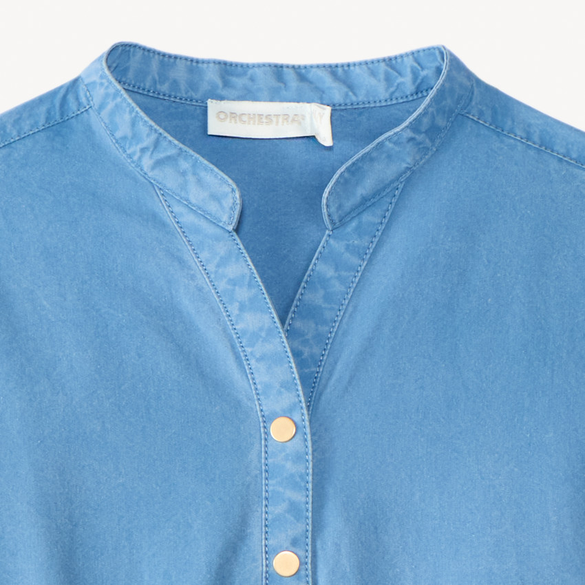 Combishort sans manches avec ceinture imprimée fleurie pour fille 