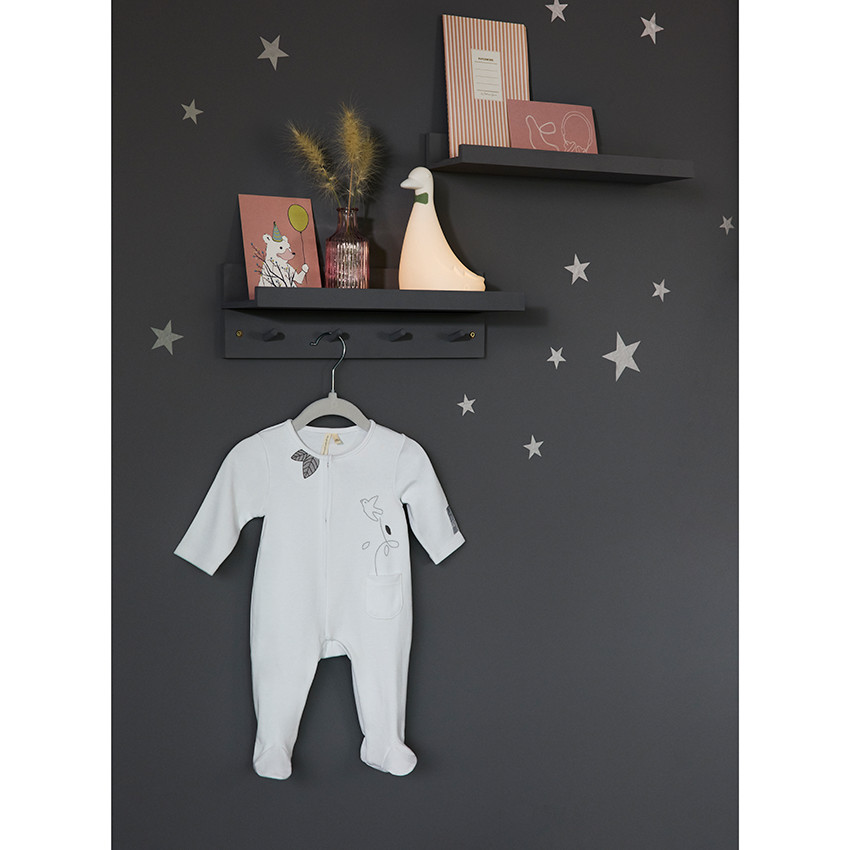 Dors-bien interlock motif oiseau pour bébé fille 