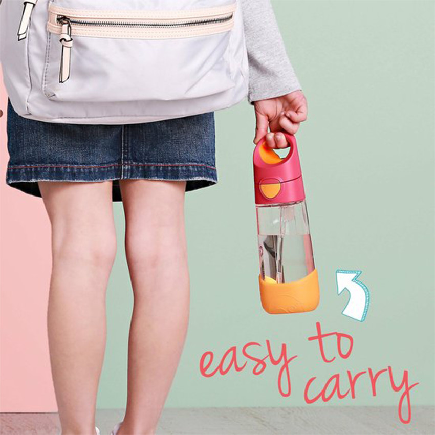 Gourde Tritan avec paille silicone pou renfants 450ml Indigo Rose 