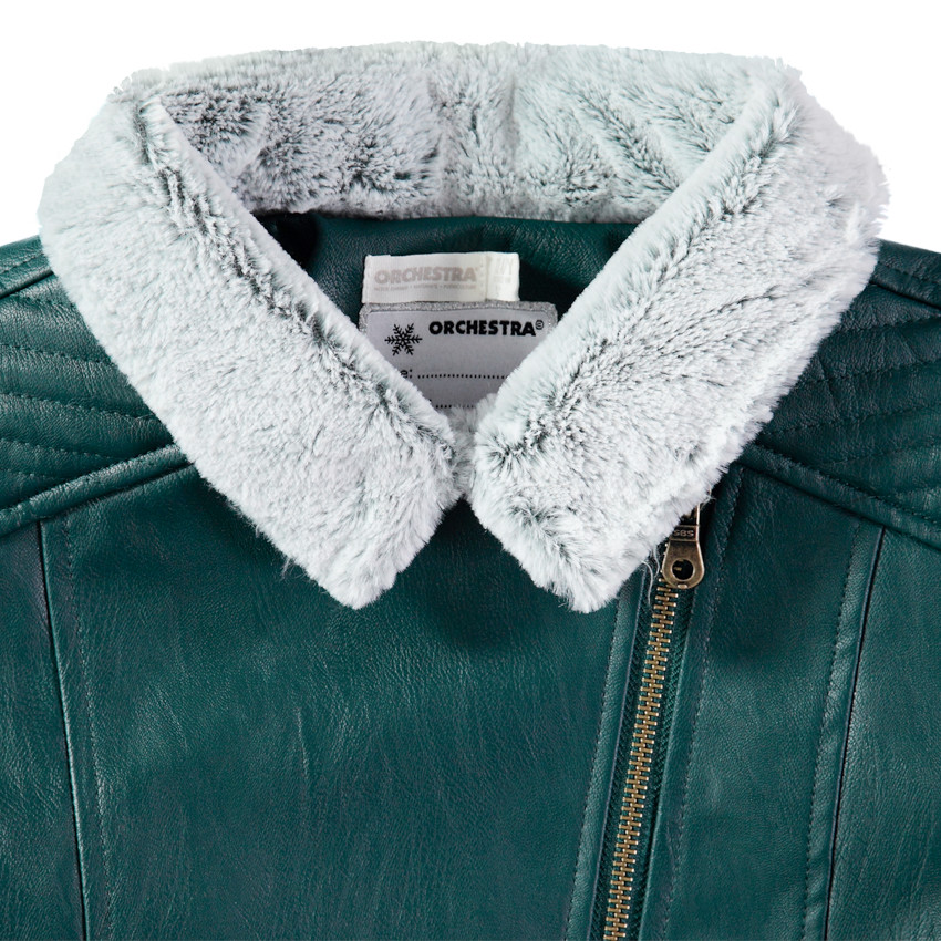 Junior - Pefecto en simili cuir vert doublé sherpa 