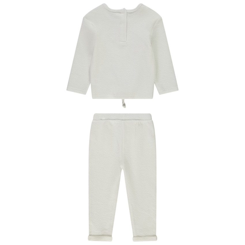 Ensemble jogging coupé-cousu à patchs pour bébé fille 