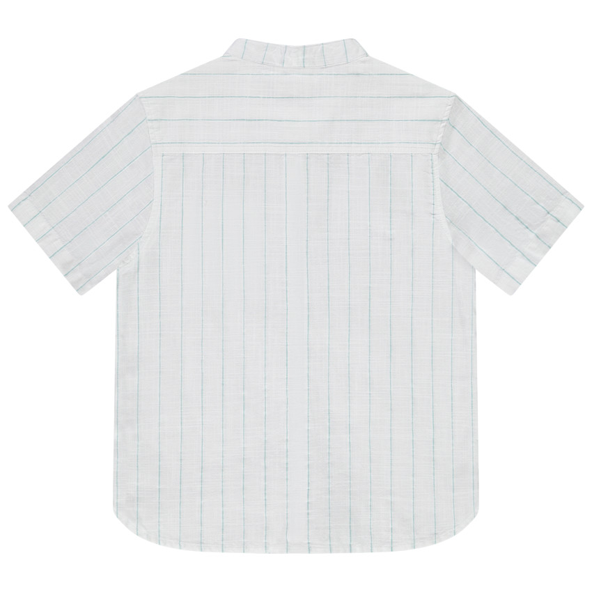 Chemise manches courtes rayée col mao pour garçon 