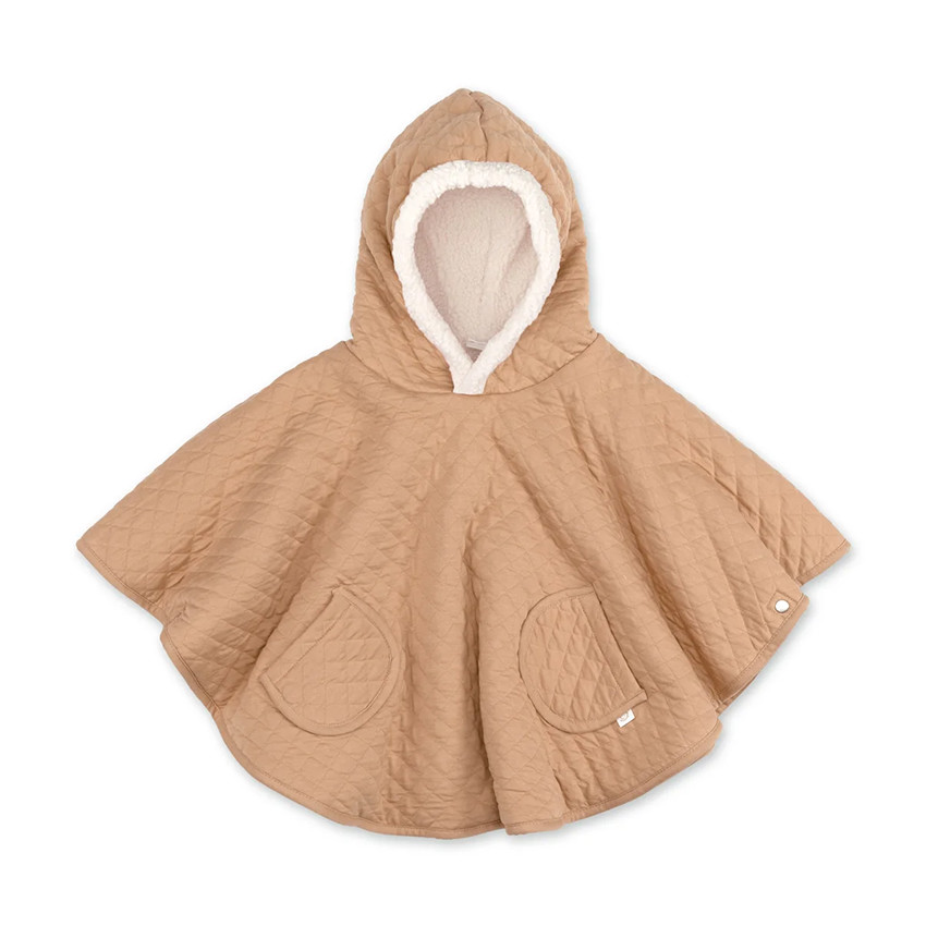 Poncho de voyage 9-36M matelassé et doublé beige