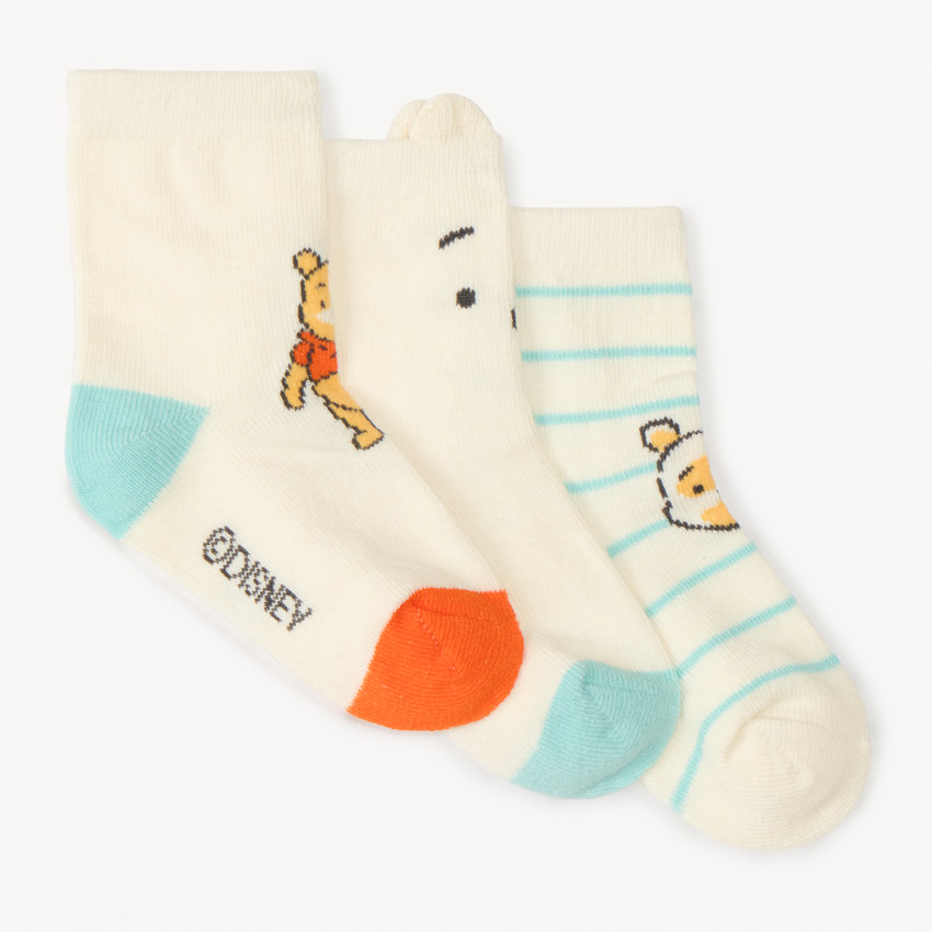 Lot de 3 paires de chaussettes Winnie l’Ourson Disney pour bébé garçon