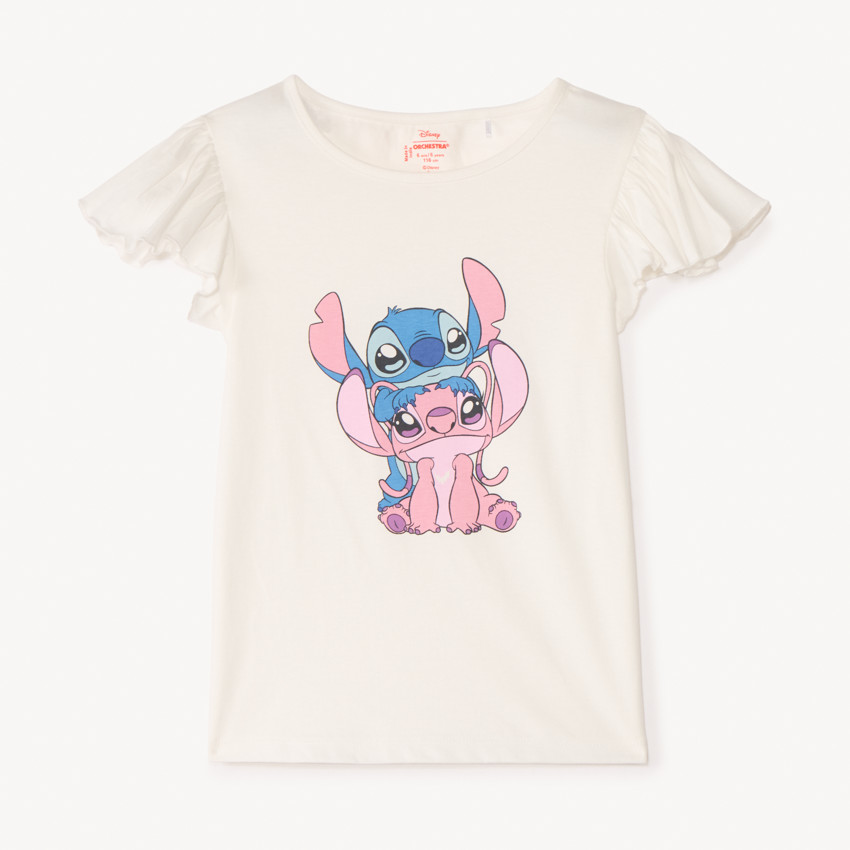 T-shirt manches courtes Stitch & Angel Disney fille 