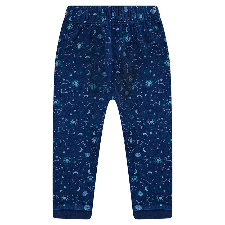 Pyjama en velours avec printe fantaisie et bas imprimé galaxie 