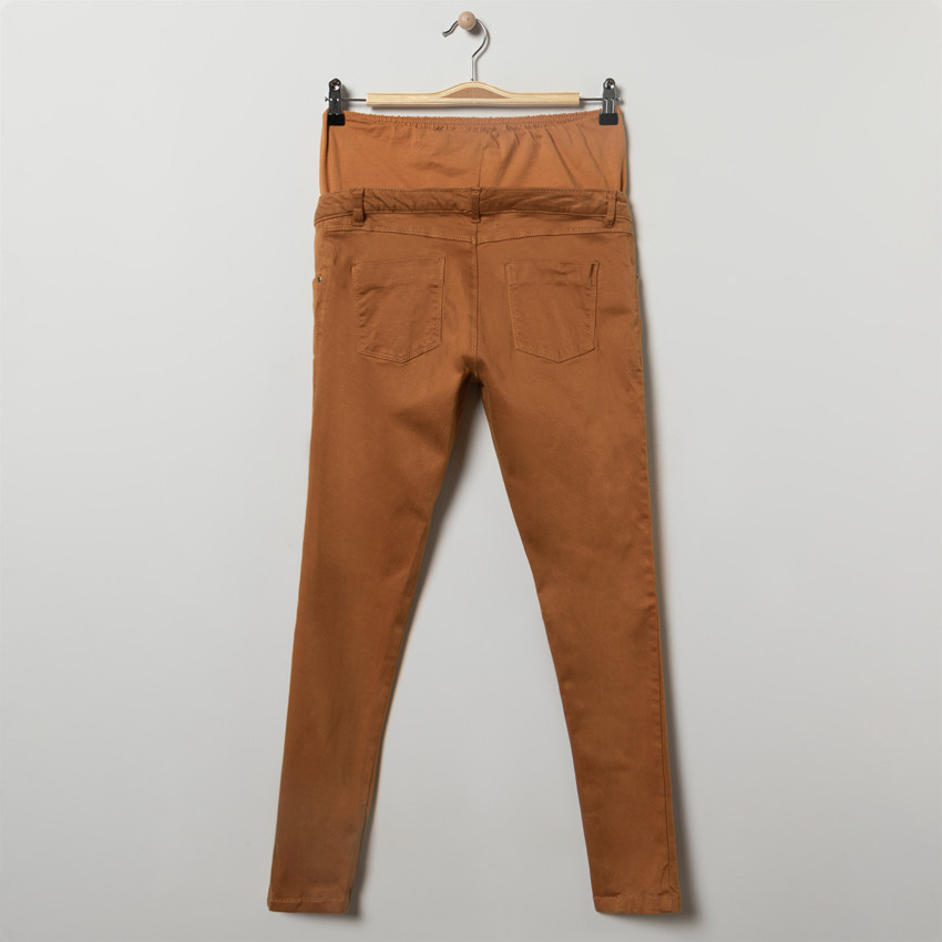 Pantalon de grossesse en twill avec bandeau haut 