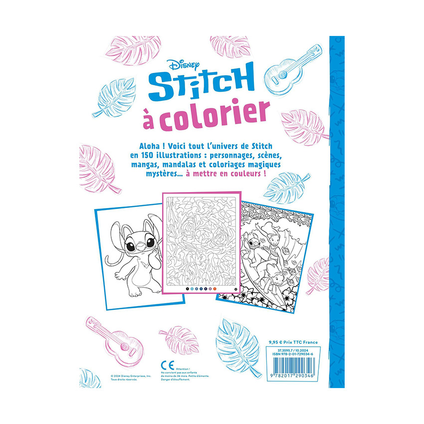 Livre de coloriages "Stitch à colorier Vol.1" Disney 