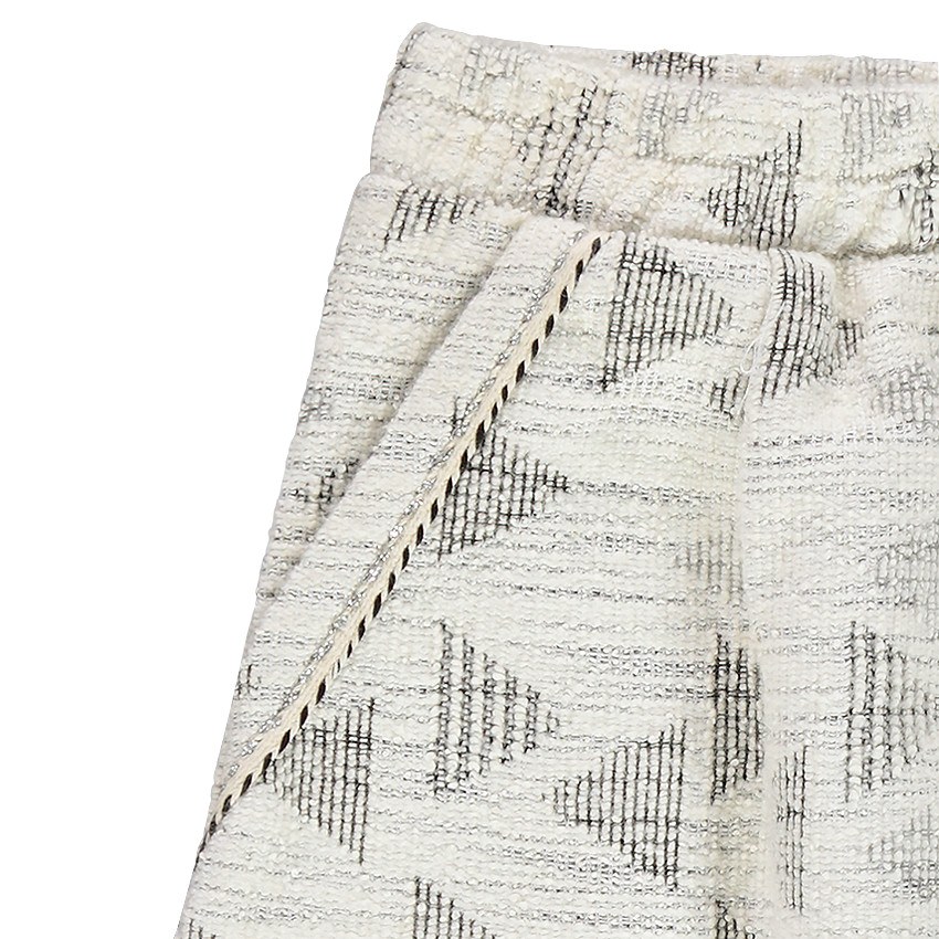 Sarouel en jacquard fantaisie imprimé graphique 