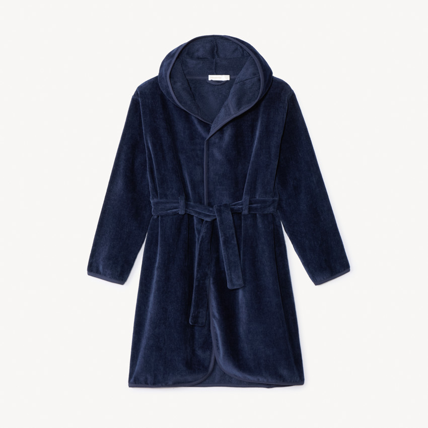 Peignoir éponge uni à capuche pour garçon