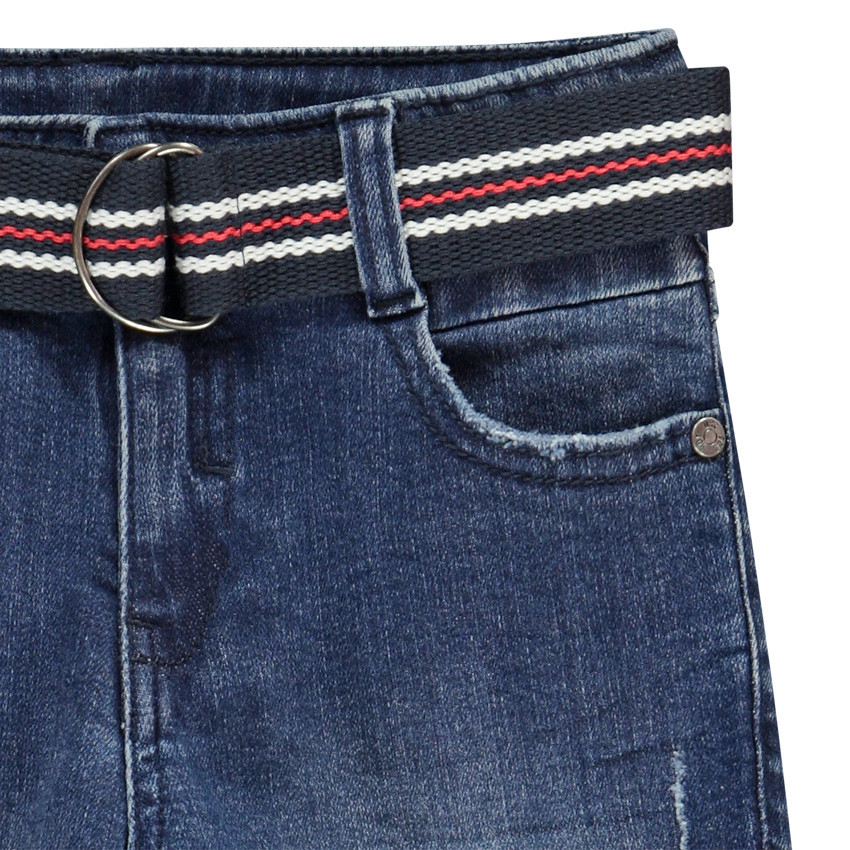 Jean slim avec ceinture pour garçon 
