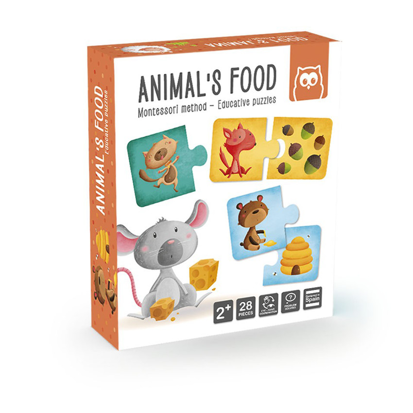 Puzzle Montessori - Animal's Food Main Puzzle Montessori - Animal's Food