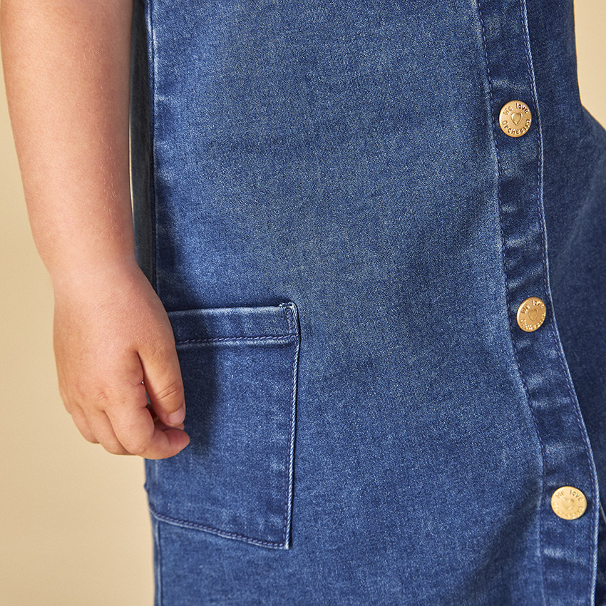 Robe salopette en jean pour bébé fille 