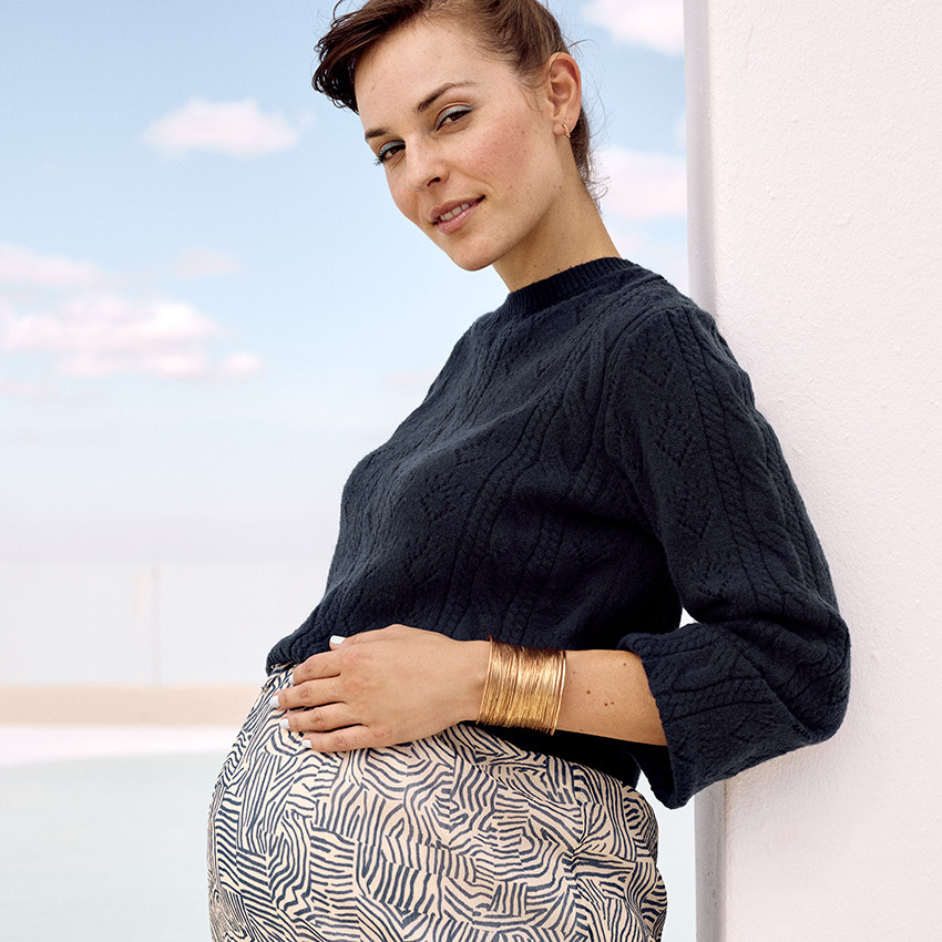 Pull en tricot fantaisie à manches bouffantes pour femme 