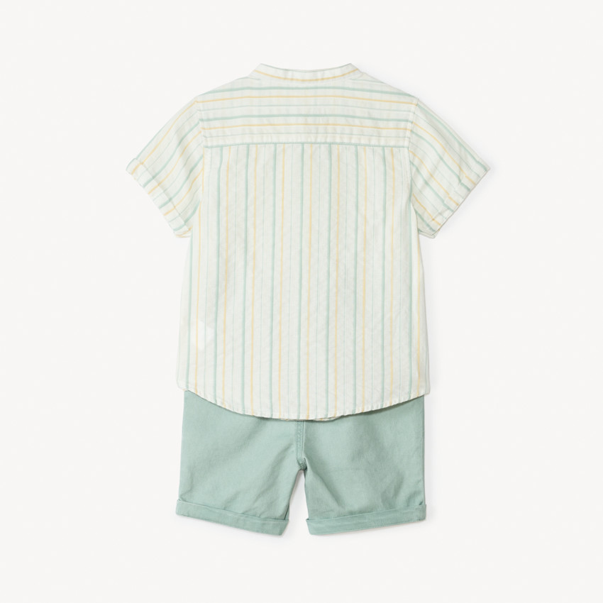 Ensemble 2 pièces chemise manches courtes + bermuda pour bébé garçon 