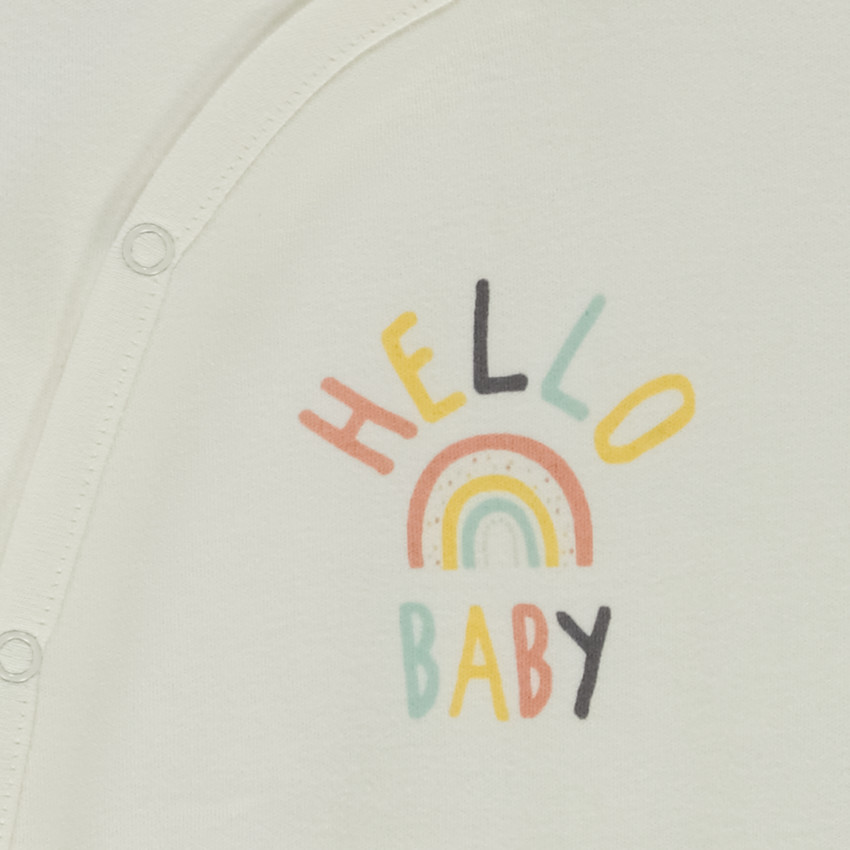 Dors-bien en jersey avec moufles retroussables pour bébé 