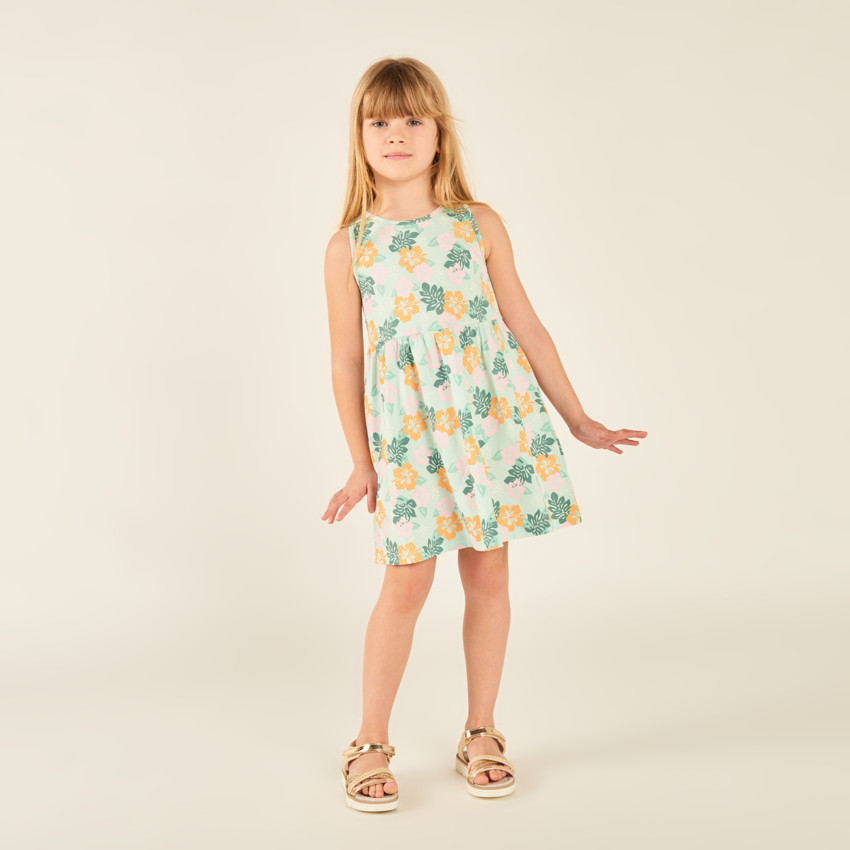 Robe débardeur imprimé fantaisie pour fille 