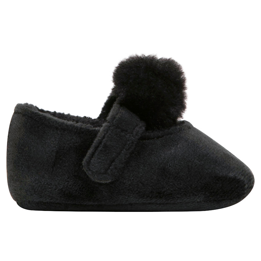 Babies en sherpa all-over avec scratch et pompon 