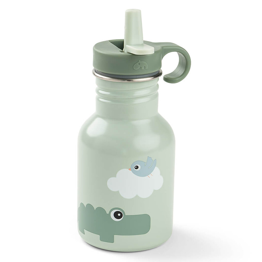 Gourde inox avec paille Playground Vert 350ML 
