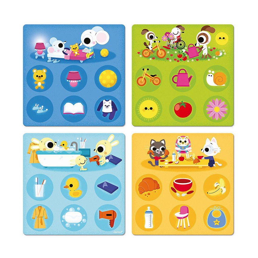 Loto de la maison avec 24 jetons 