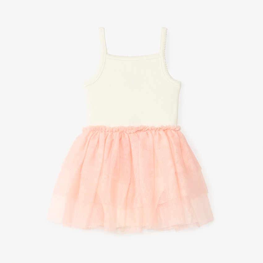 Robe 2-en-1 avec tutu et print cœur pour bébé fille 