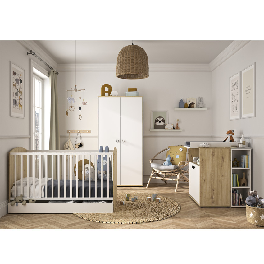 Petite bibliothèque pour commode Arthur - Blanc 