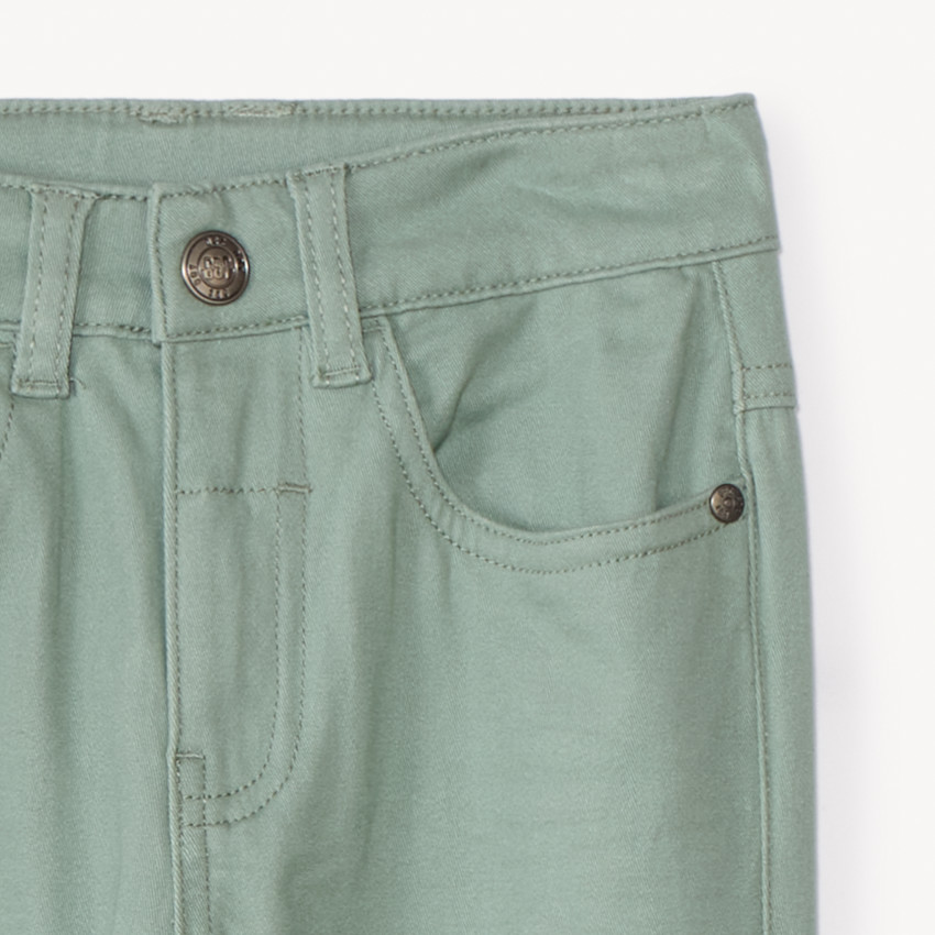 Pantalon slim uni effet crinkle pour garçon 