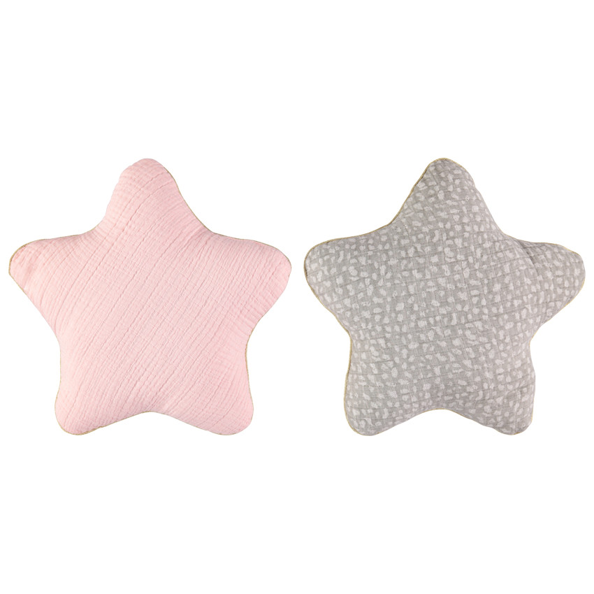 Coussin étoile décoratif ou modulable en tour de lit ou de parc à nouettes 