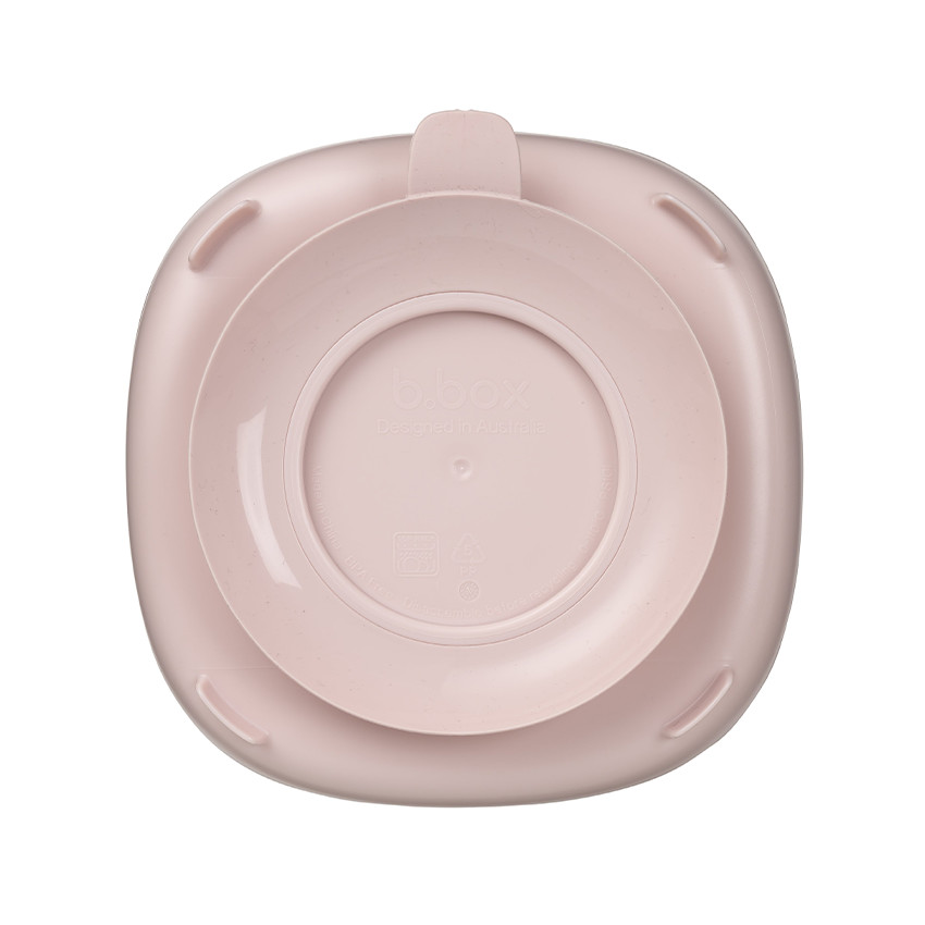 Assiette ventousée avec séparateur amovible 2 en 1 blush 