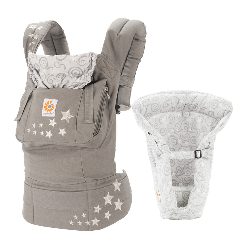 Porte bébé Ergonomique - Original - Galaxy - de 0-45 lb Gris claire