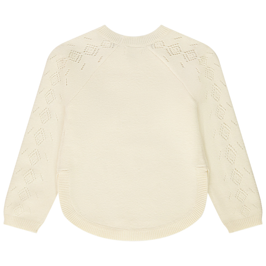 Pull en tricot avec broderie pour fille 