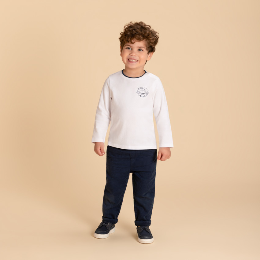 T-shirt manches longues print voiture pour bébé garçon 