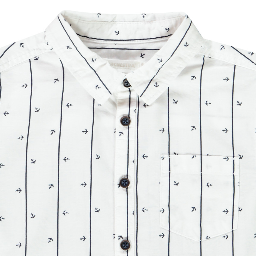 Chemise manches courtes à rayures pour garçon 