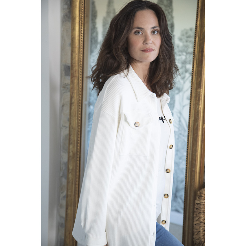 Surchemise en velours côtelé pour maman 
